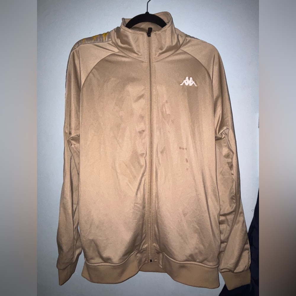Kappa Tan Bomber Jacket with Ribbed Cuffs